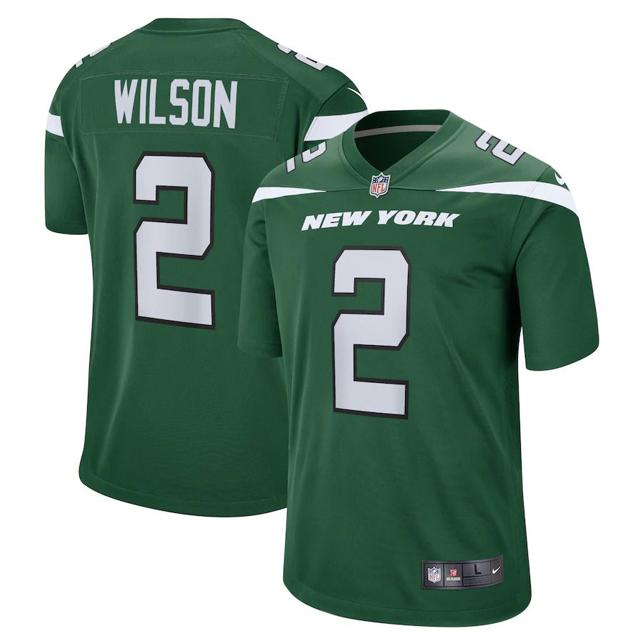 Men New York Jets #2 Zach Wilson Nike Gotham Green 2021 Draft First Round Pick Game NFL Jersey->new york jets->NFL Jersey